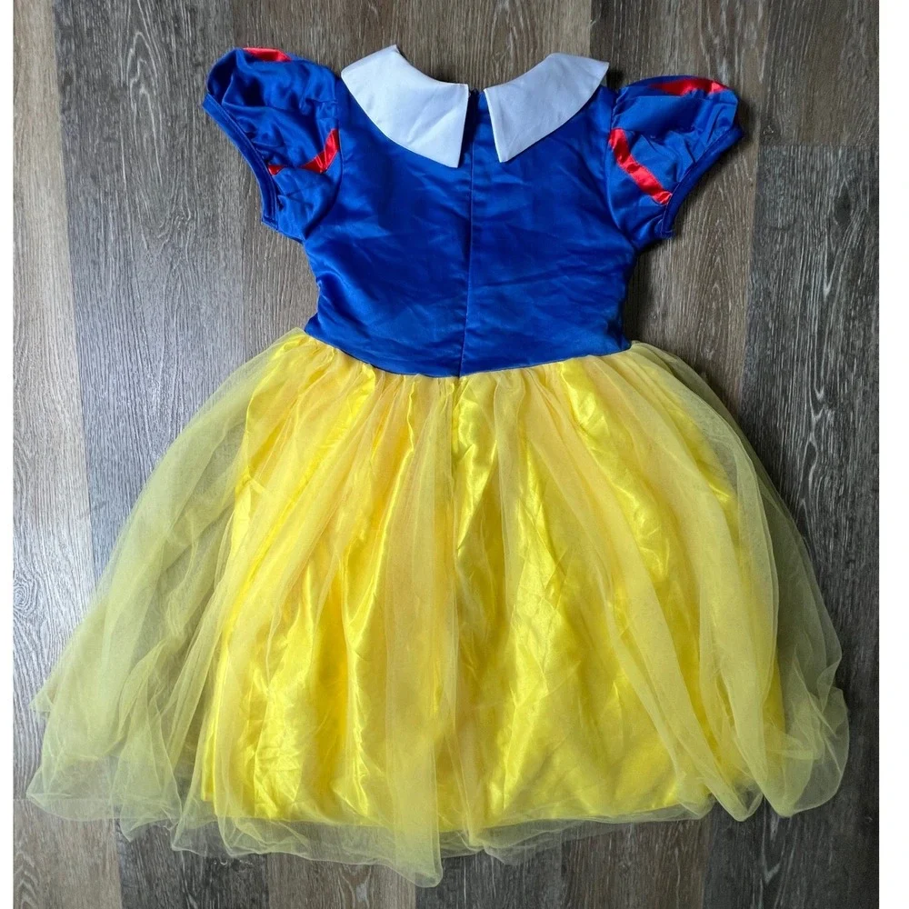 Dressy Daisy Costume Dress Kids Size 130 Yellow Blue Snow White Princess Gown